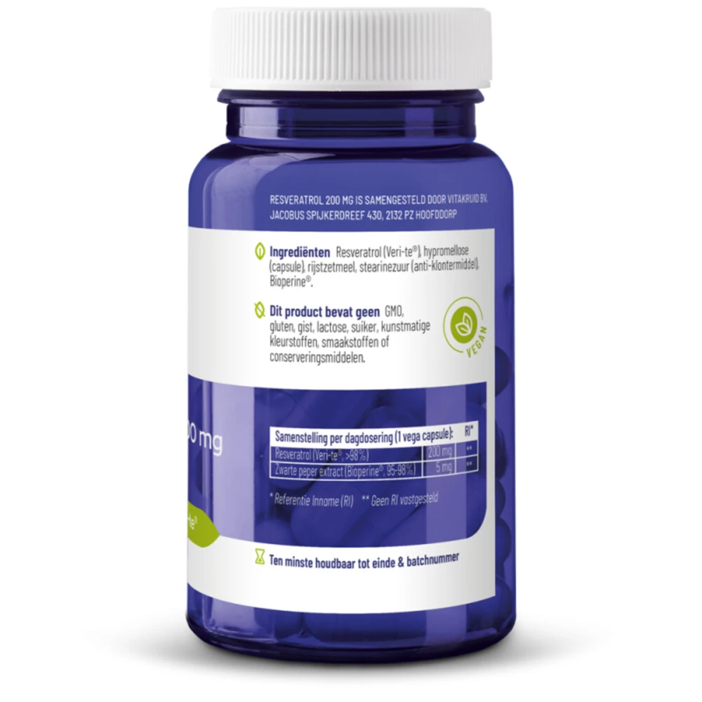 Vitakruid Resveratrol 200 Mg 3 Vitakruid Resveratrol 200 Mg - Afbeelding 3