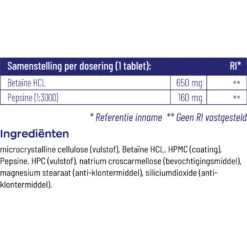 Vitakruid Betaine Hcl 650 Mg -Health Plus Verkoop 1024006 4