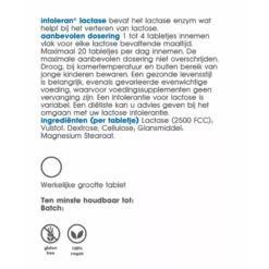 Intoleran Lactase 2.500 -Health Plus Verkoop 1036740 3