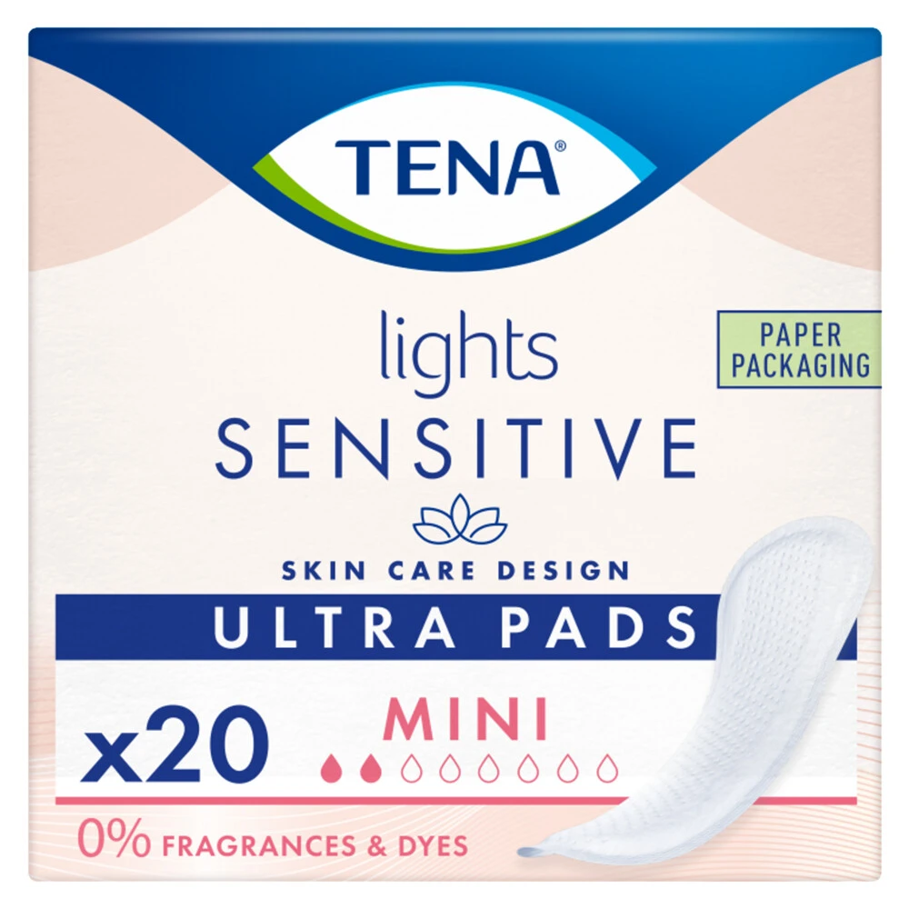 3x TENA Lights Sensitive Ultra Pads Mini 1 3x TENA Lights Sensitive Ultra Pads Mini
