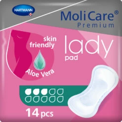 4x Molicare Premium Lady Pad 3 Druppels 504 Ml Aborptie