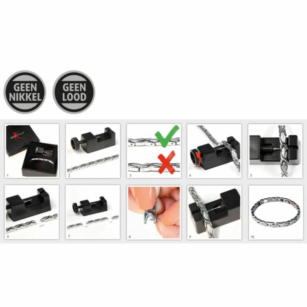 Lucovitaal Yinmagnetic Magneet Armband Zilver 5 Lucovitaal Yinmagnetic Magneet Armband Zilver - Afbeelding 5