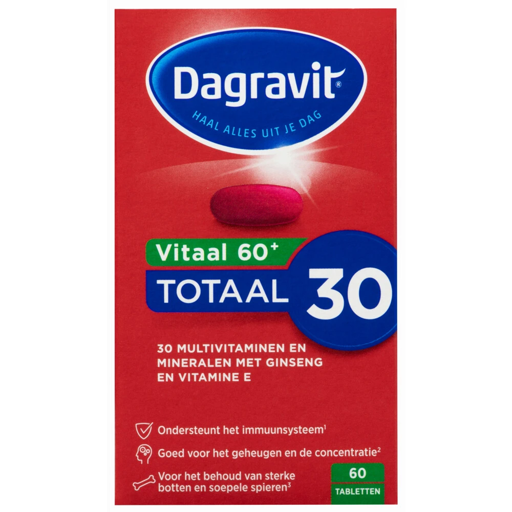 Dagravit Totaal 30 Xtra Vitaal 60+ 1 Dagravit Totaal 30 Xtra Vitaal 60+