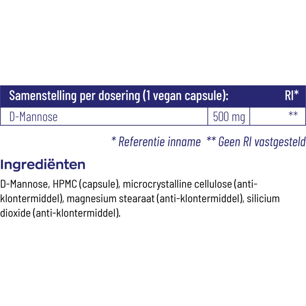 Vitakruid D-Mannose 500 4 Vitakruid D-Mannose 500 - Afbeelding 4