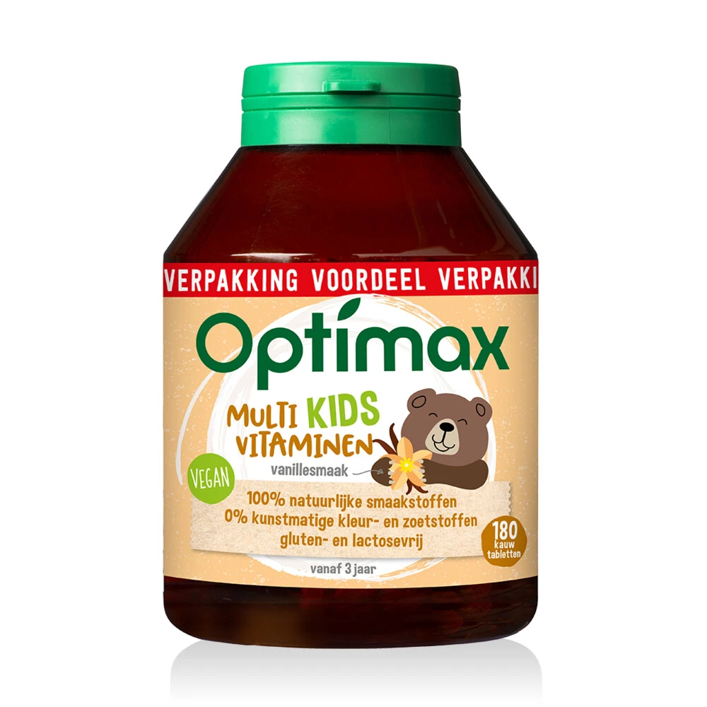 Optimax Kinder Multivitamine Vanille 1 Optimax Kinder Multivitamine Vanille