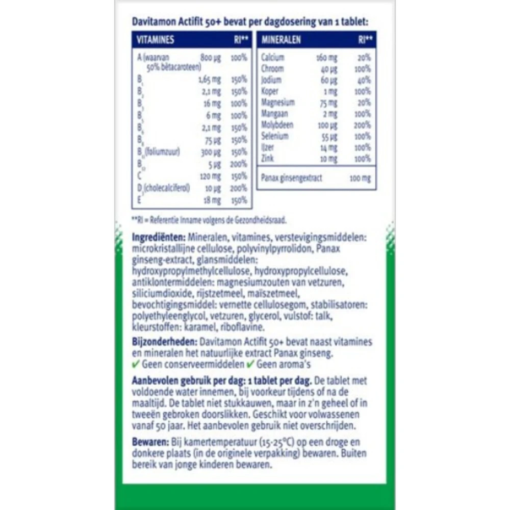 Davitamon Actifit 50+ 3 Davitamon Actifit 50+ - Afbeelding 3