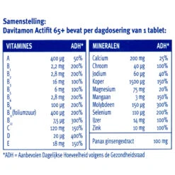 Davitamon Actifit 65+ 7 Davitamon Actifit 65+ -Health Plus Verkoop 756472 4