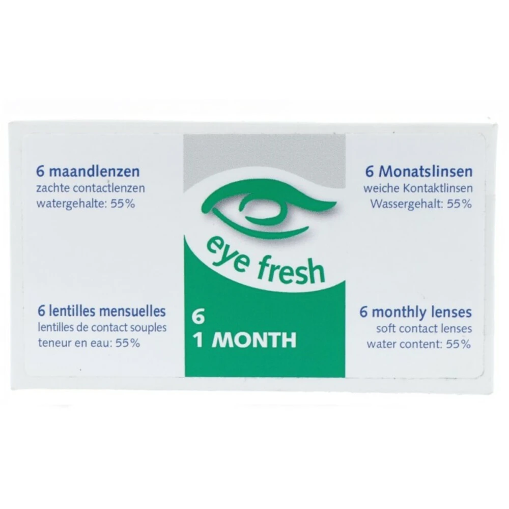 Eye Fresh Zachte Maandlenzen 6-pack -2,00 1 Eye Fresh Zachte Maandlenzen 6-pack -2,00
